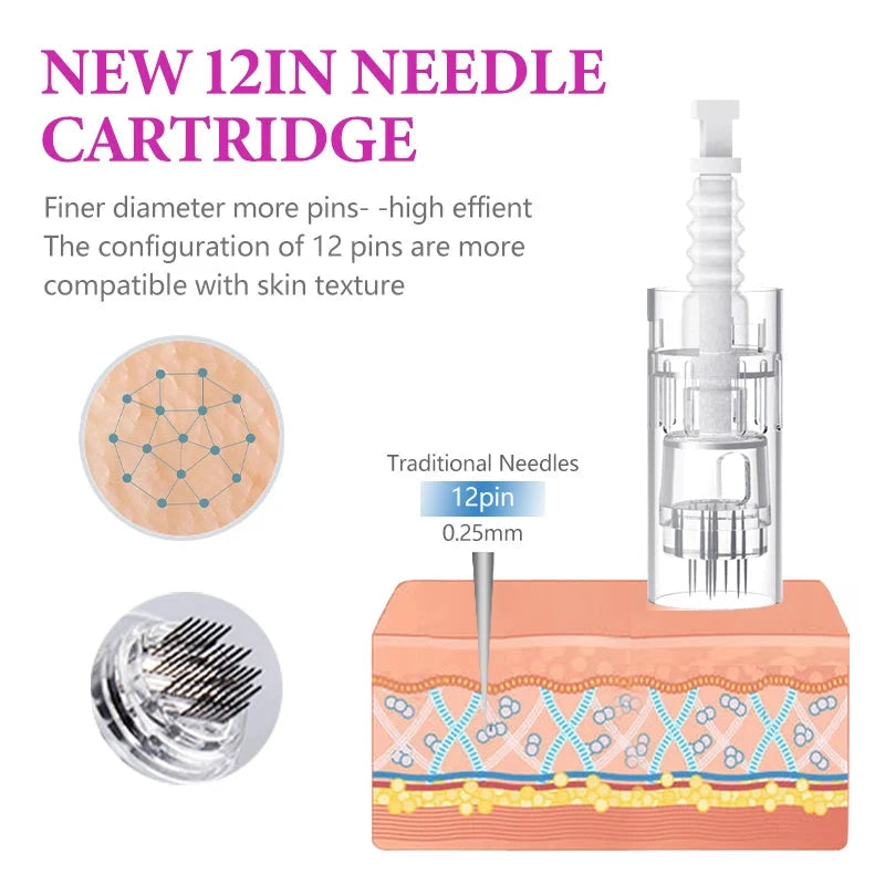 LuxeGlow M7-W Wireless Microneedling Pen